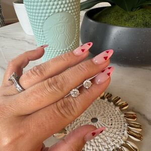 ✨ 3 CTW Round Moissanite Stud Earrings ✨